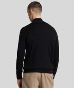 Lyle & Scott Cotton Merino 1/4 Zip Jumper Jet Black