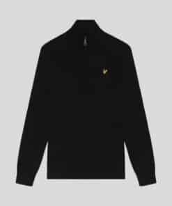 Lyle & Scott Cotton Merino 1/4 Zip Jumper Jet Black