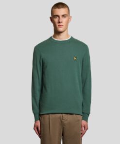 Lyle & Scott Cotton Crew Neck Jumper Everglade