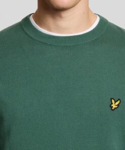 Lyle & Scott Cotton Crew Neck Jumper Everglade