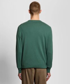 Lyle & Scott Cotton Crew Neck Jumper Everglade