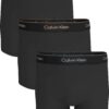 Calvin Klein 3 Pack Relaxed Dart Trunks Icon Cotton Stretch Black