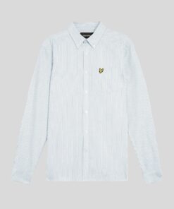 Lyle & Scott Stripe Oxford Shirt Light Blue