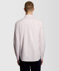 Lyle & Scott Stripe Oxford Shirt Pink Grapefruit White