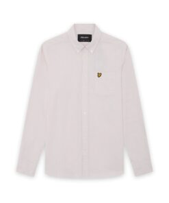 Lyle & Scott Stripe Oxford Shirt Pink Grapefruit White