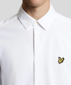 Lyle & Scott Cotton Oxford Jersey Shirt White