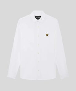 Lyle & Scott Cotton Oxford Jersey Shirt White