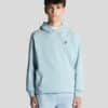 Lyle & Scott Junior Loopback Cotton Hoodie Opal Blue