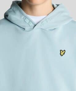 Lyle & Scott Junior Loopback Cotton Hoodie Opal Blue