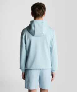Lyle & Scott Junior Loopback Cotton Hoodie Opal Blue