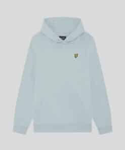Lyle & Scott Junior Loopback Cotton Hoodie Opal Blue