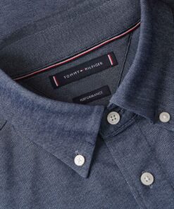 Tommy Hilfiger Performance Pique Oxford Shirt Carbon Navy