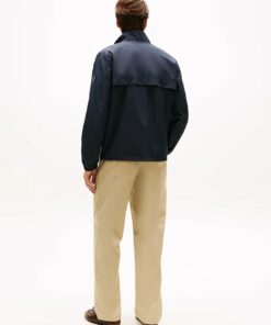 Tommy Hilfiger Water Resistant Tonal Logo Zip Jacket Navy Blue