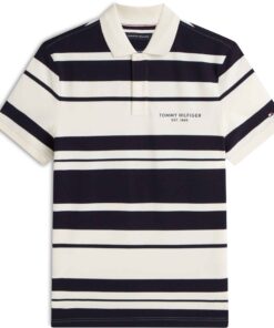 Tommy Hilfiger Pique Multi Stripe Polo Desert Sky