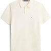 Tommy Hilfiger Relaxed Fit Knit Polo Shirt Ivory Petal