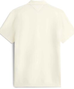 Tommy Hilfiger Relaxed Fit Knit Polo Shirt Ivory Petal