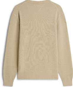 Tommy Hilfiger Textured Knit Crew Neck Jumper Sand