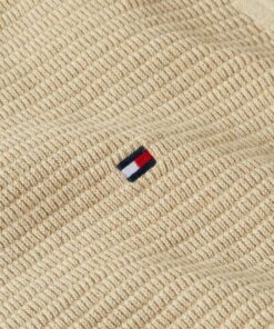 Tommy Hilfiger Textured Knit Crew Neck Jumper Sand