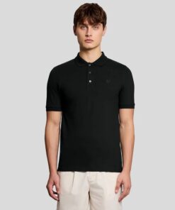 Lyle & Scott Superfine Cotton Polo Shirt Jet Black