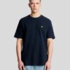 Lyle & Scott Textured Jacquard T-Shirt Dark Navy