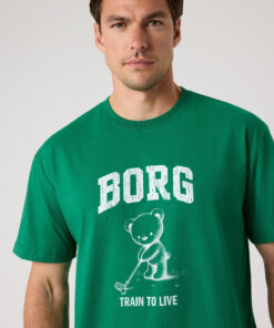 Borg Classic Print T-Shirt Verdant Green