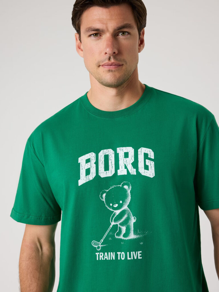 Borg Classic Print T-Shirt Verdant Green