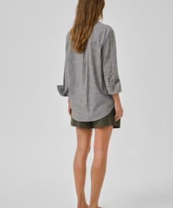 My Essential Wardrobe SkyeMW Shirt Forest Night Striped