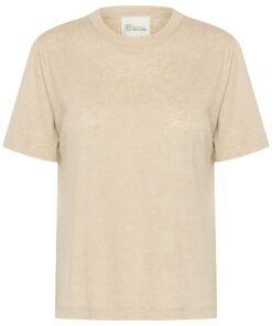 My Essential Wardrobe LisaMW Linen T-shirt Oatmeal Melang