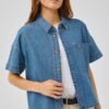 My Essential Wardrobe MWLinn Denim Shirt Medium Blue Wash