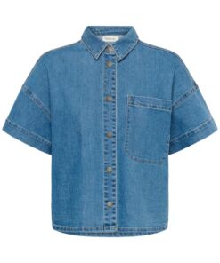 My Essential Wardrobe MWLinn Denim Shirt Medium Blue Wash