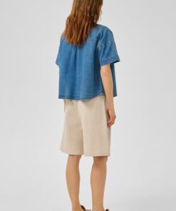 My Essential Wardrobe MWLinn Denim Shirt Medium Blue Wash