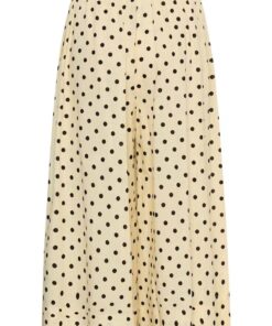 My Essential Wardrobe MWNada Polka Dot Pants Lemon Icing With Dots