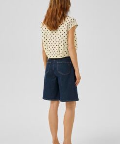 My Essential Wardrobe MWNada Polka Dot Shirt Lemon Icing With Dots