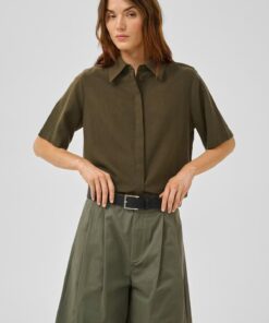 My Essential Wardrobe MWDias Shirt Forest Night Green