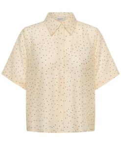 My Essential Wardrobe MWHally Shirt Oatmeal With Dots