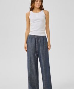 My Essential Wardrobe MWDazzie Trousers Dark Blue Wash