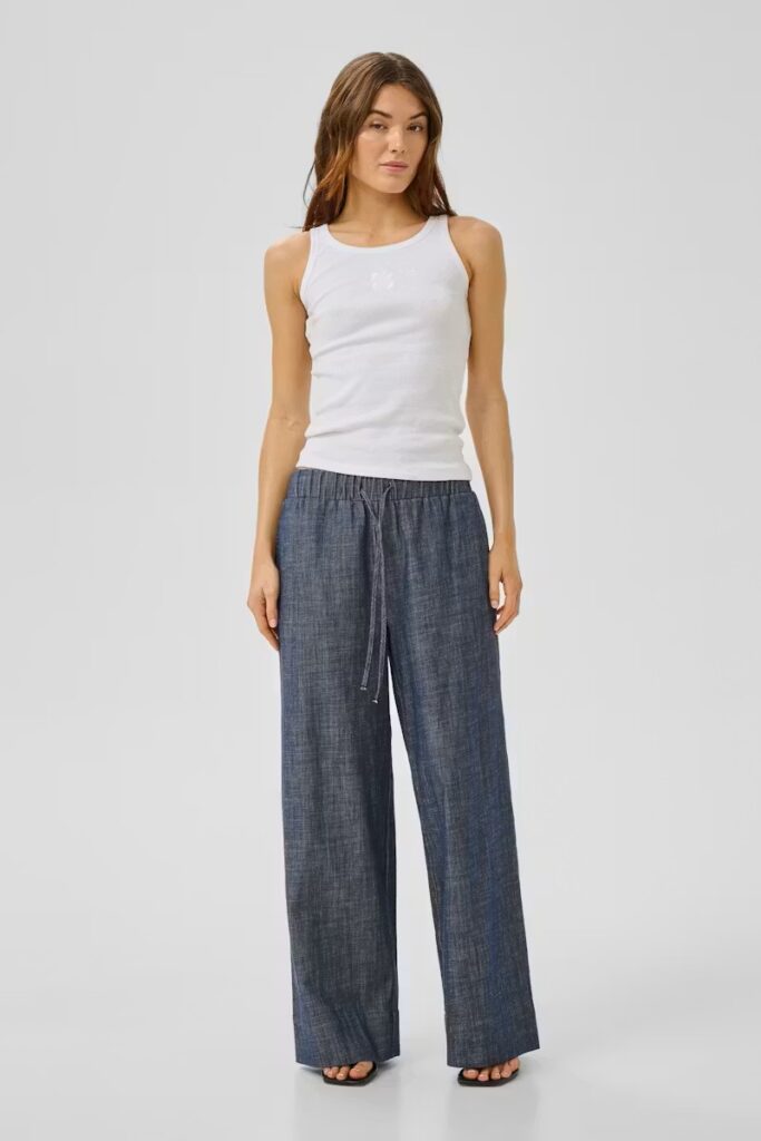 My Essential Wardrobe MWDazzie Trousers Dark Blue Wash