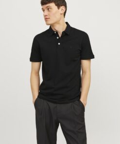 Jack & Jones JJEpaulos Polo Shirt Black