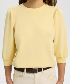 Selected Homme SLWTenny 3/4 Sweat Top Italian Straw