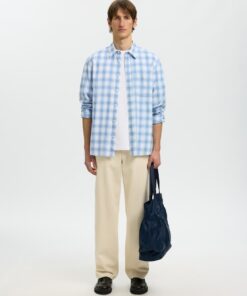 Selected Homme SLHRegbob Check Ls Shirt Cashmere Blue
