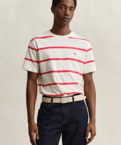 Gant Striped T-Shirt Creamed White