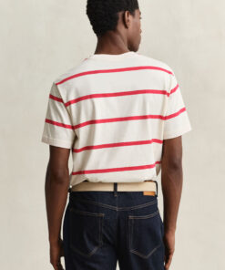 Gant Striped T-Shirt Creamed White