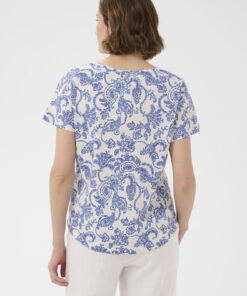 Part Two GesinasPW T-Shirt Blue Dot Paisley Print