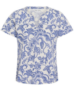 Part Two GesinasPW T-Shirt Blue Dot Paisley Print