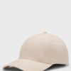 Boss Zed LN Linen Cap with Embroidered Logo Light Beige