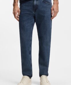 Boss Maine Regular Fit Jeans in Blue Comfort Stretch Denim Dark Blue