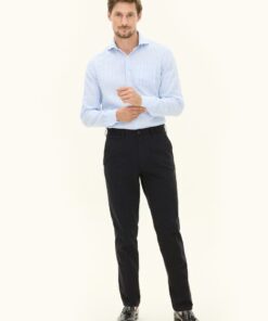 Oscar Jacobson Danik Slim Fit Cotton Stretch Trousers Dark Blue
