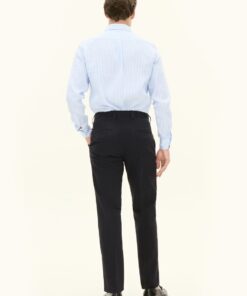 Oscar Jacobson Danik Slim Fit Cotton Stretch Trousers Dark Blue