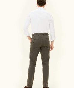 Oscar Jacobson Danik Slim Fit Cotton Stretch Trousers Green