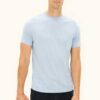 Oscar Jacobson Kim Regular Fit Tencelblend T-Shirt Blue